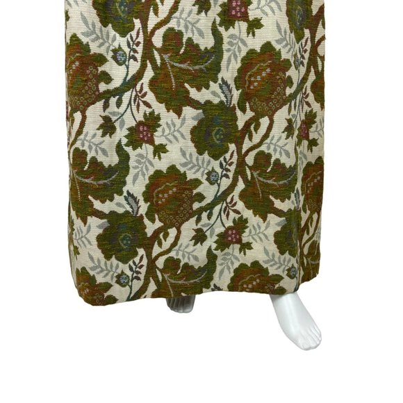 Vintage 70s Tapestry Skirt Women's Medium Floral Carpet Bagger Maxi Boho Nelly D - Picture 5 of 11